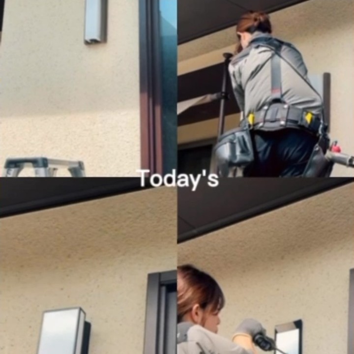 電工女子スタッフの現場作業（ELCのInstagram投稿）